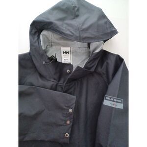Helly Hansen Workwear Rain Jacket Men's Medium Microwelded Seams Pockets Hood